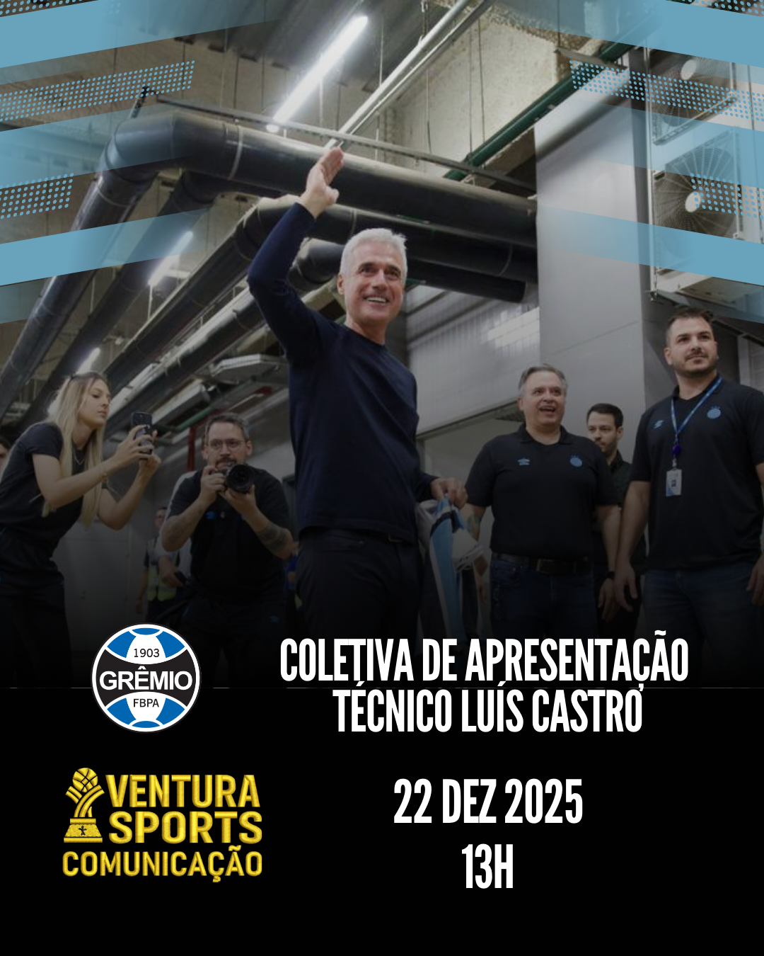 Ventura Sports transmite coletiva de apresentação de Luís Castro